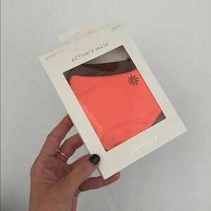 athleta activate face mask 2pk, coral and maroon, one size